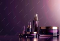 Premium Photo | Luxe beauty products with golden accents and purple ... Purple Beauty Products
